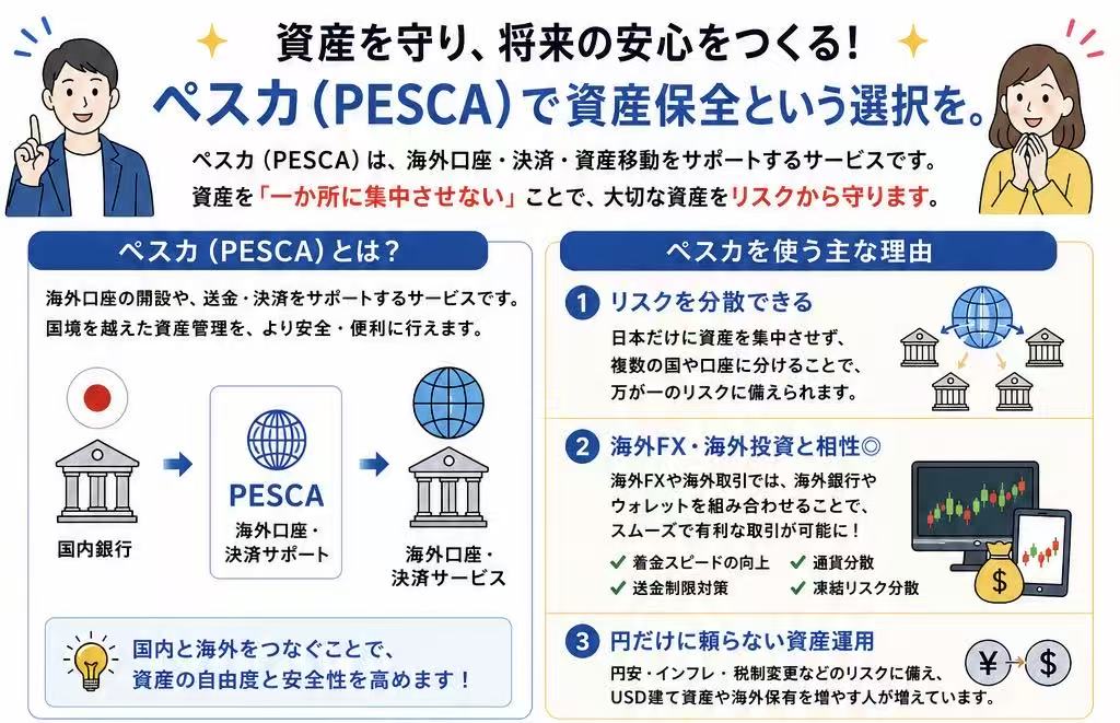 ペスカ（PESCA）とは？ ― 海外口座・決済サポートの仕組みとペスカを使う主な理由